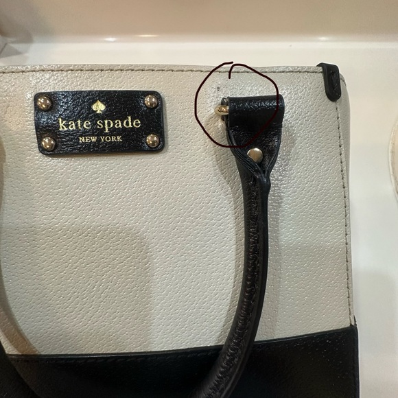 Kate Spade Cedar Street Colorblock Hayden CrossbodySatchel - Ivory/Cream & Black - Picture 13 of 13